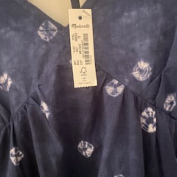 NWT Madewell Tie-Back Flutter-Sleeve Tiered Midi Dress - Picture 4 of 4